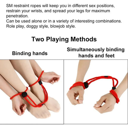 Adjustable Rope Handcuffs Bracelet Bondage Sex BDSM Slave Bondage Role Play Flirting Fetish Adult Sex Toy Rope Women Games