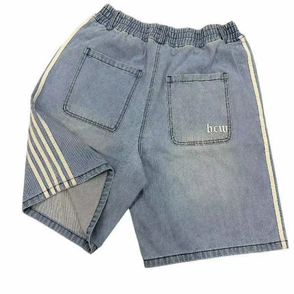 Y2K Striped Baggy Jeans Unisex Wide Leg Denim Pants Hip Hop Streetwear Casual High Quality Embroidered Jeans For Men Women