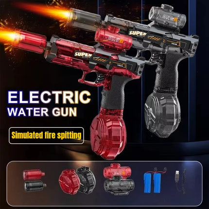 Blasting Lights Are Linked To The Chamber Electric Water Guns Toys for Kids Automatic Water Pistol Children Summer Outdoor Toy
