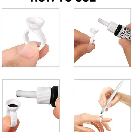 100/1000PCS Microblading Pigment Glue Rings Tattoo Ink Holder S/M/L Eyebrow Makeup Accessories Eyelash Extension Glue Cups