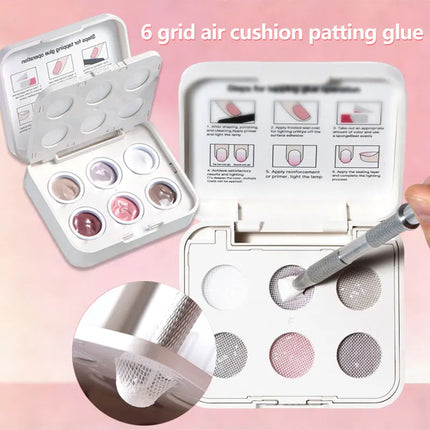 6 Colors Cushion Gradient Painting Gel Pink Ombre Patting Gel Polish UV/LED Blush Blooming Aura Manicure Gel Nail Polish Tools