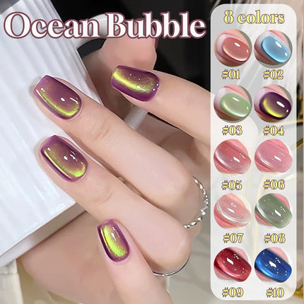 WS 10ML Pink Cat Eye Gel Nail Polish Ceramic Magnetic Gel UV Semi-permanent Enamels Varnish Nail Supplies For Professionals Gel