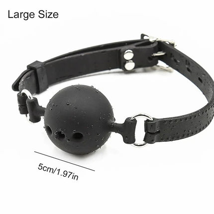 S M L Silicone Open Mouth Gag Ball BDSM Bondage Restraints Breathable Balls Harness Strap Sex Toy for Couples Erotic Accessories