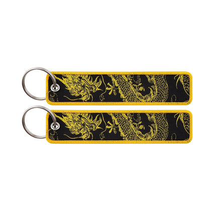 Japanese Van Gogh Art Waves Key Tag Keychains Women Koi Fish Keychain for Car Motorcycles Keys Keyring Men Holder Jewelry Gifts