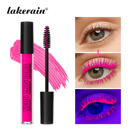 Fluorescence Mascara Waterproof Eyelash Long Lasting Fast Dry Colorful Neon Eyelashes Curling Lengthens Eye Lashes Cosmetics