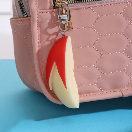 Artistic Rabbit Apple Segment Keychain; Interesting Bag Pendant Gift Item