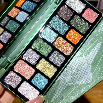 Qianyan Cheeryep 16 Color Eyeshadow Palette Glitter Chameleon Matte Pearlescent Flash Plate Cowherd Sequins