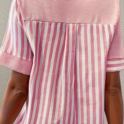 Women's Oversized Woven Shirt Long Sleeve Casual Button up Loose Fit Shirt for All Seasons