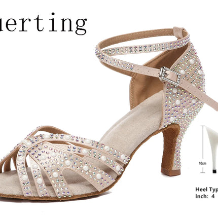 Juerting new Heels Modern Jazz Salsa soft soled women's adult Latin Chacha Rumba Bachata dance shoes