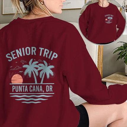 Senior Trip 2026 Sweatshirt Men Women Clothing Unisex Classic Casual Crewneck Top Senior Trip 2026 Fashion Casual Hooded Shirt