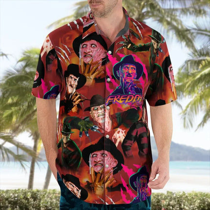 Halloween Hawaiian Shirts Chucky Michael Myers 3d Print Shirts Men Women Fashion Social Beach Shirt Casual Blouses Street Camisa
