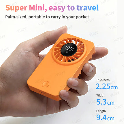 VUUV Small Fan Refrigeration Air Conditioner Portable Silent High-speed High Wind Power USB Charging Fan Handheld
