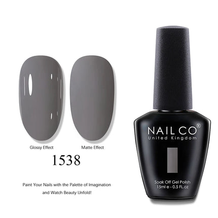 NAILCO 15ml Brown Nails Art Red Color Gel Nail Polish Semi-permanent UV Gel Polish Coffee Manicure Chocolate Hybrid Nail Varnish