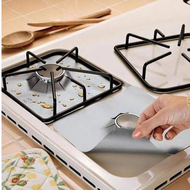 New Gas Stove Protectors Reusable Burner Covers Kitchen Gas Stove Mats Stovetop Cleaning Pad Liner Covers Kitchen Accessories