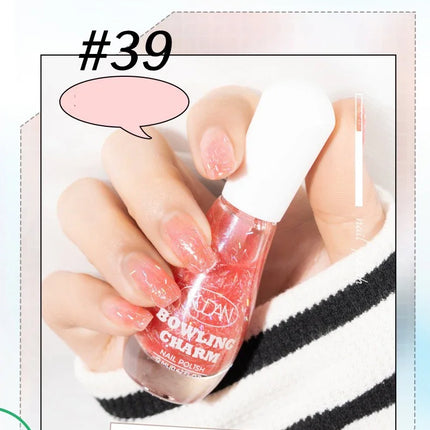2025 Summer Solid Colored Nail Polish Tangerine Glitter Nails Art Water-Based Peel Off Nail Polish No Need Lamp Manicure Varnish