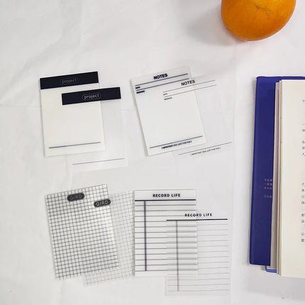 200 Sheets Transparent Waterproof Posted It Sticky Note Pads Notepads Posits for School Stationery Office Supplies