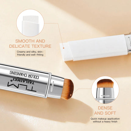 Tlm Color Changing Foundation Stick with Spf 15 Adjusting Nude, All-Day Lasting, Natural-Looking Complexion