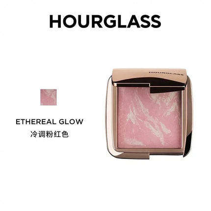 Hourglass Shining Powder Blusher Highlighter Matte Fine Shimmer Blusher Face Cute Makeup Korean Cheek Pressed Powder