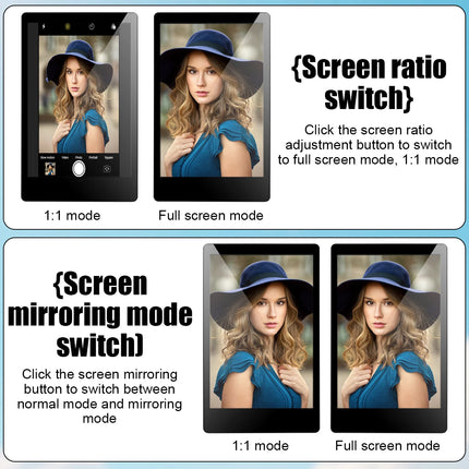 Wireless Magnetic Self Monitor Screen for Using Phone Rear Camera for Phone Selfie Mirroring Vlog Live Stream Video Recording