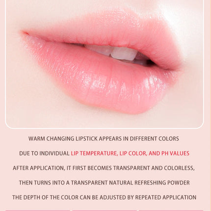 OCHEAL Color Changing Lipstick Fruit Lip Balm Moisturizing Waterproof Long Lasting Moisturizing Lip Balm Temperature Changing