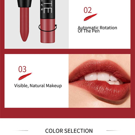 19 Colors Sexy Matte Lip Stick Lipliner Lip Liner Pencil Lasting Nude Rotatable Lipsliner Pen Set Beauty Makeup Tool Cosmetic