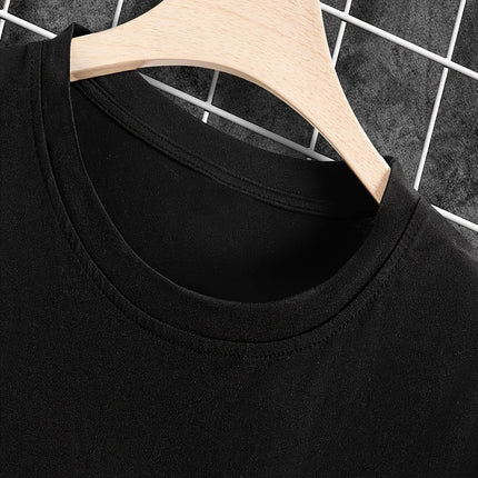 High Quality 100% Cotton T-shirts for Men, 2025 Summer Casual Tees, Solid Color Couple Oversized T-shirts, Black White Grey Sports Tops
