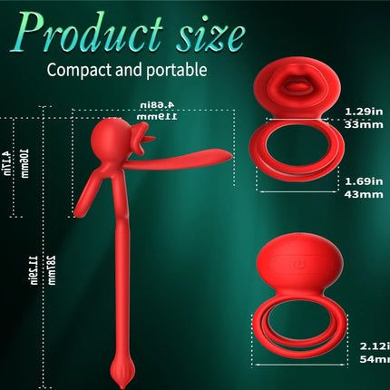 Vibrating Cock Ring App Control Penis Ring Vibrator with Vibrating Butt Plug 9 Vibration Modes Couples Sex Toy Clit Stimulator