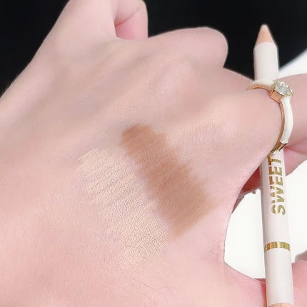 2-in-1 Apricot Pink Matte Under Eye Pencil Aegyo Sal Matte White Highlighter Lying Silkworm Pen Eye Makeup Easy To Use Eyeshadow