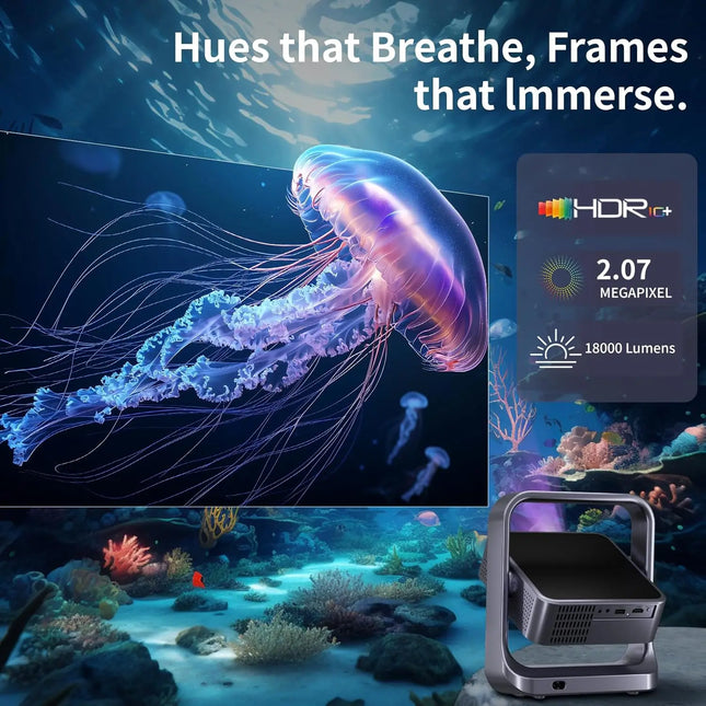 Fintex C9 Ultra Projector 4K Full HD 1080P HDR10 Projector 700 ANSI Android TV9.0 ASA3.0 Autofocus Portable Projectors