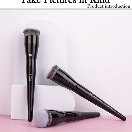 Flat Top Foundation Makeup Brushes Flat Angled Synthetic Hair Face Contour Foundation Liquid Cream Bronzer Buffing Makeup Tool