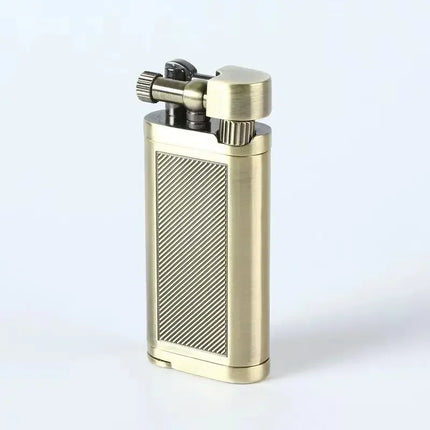 High-end Inclined Flame Open Flame Lighter, Butane Gas Lighter, Grinding Wheel Ignition, Metal, Creative Pipe Lighter