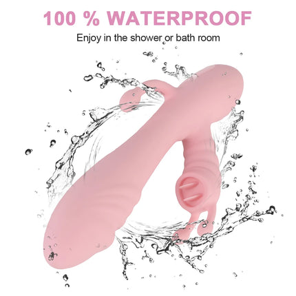 Rabbit Vibrators For Women Clitoris Licks Vaginal Stimulator Butt Anal Plug Fake Dildos Female Masturbator Sex Toys Adult Erotic