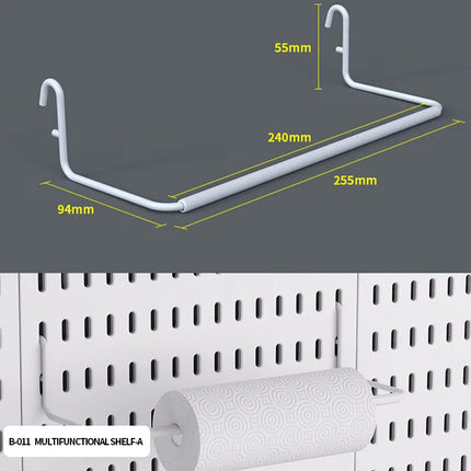 Nordic-Style Wall-Mounted Storage Pegboard: Drill-Free Headphone & Keyboard Stand for Gaming/Study Rooms, Also for Display
