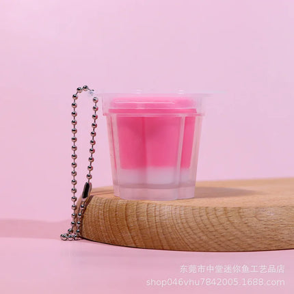 jelly Macaron pudding keychain Knead the stress-relieving jelly pendant to make it soft and simulate the snack bag pendant