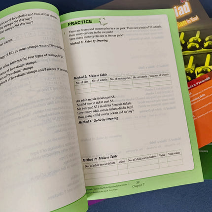 1 Book Sap Maths Olympiad Primary School Mathematical Thinking Training Exercise Math Questions in English Book
