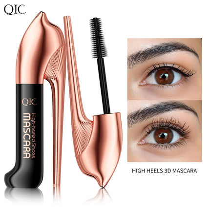 2025 High Heels Mascara 3D Waterproof Non-smudging Thick Curl Natural Slender Cross-border Makeup
