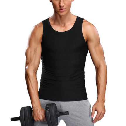 Hot Slimming Sauna Sweat Vest for Men Heat Trapping Pullover Sweat Enhancing Vest Workout Body Shaper Reduce Weight Tank Tops