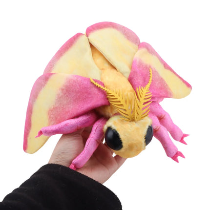 Cute Luna Moth and Rosy Maple Moth Plush Toys Soft Realistic Stuffed Animal Plushie for Kids Insect Lovers Birthday Xmas Gift