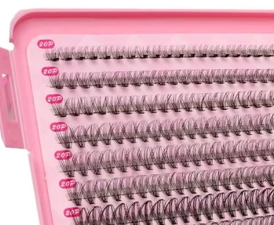 MIAOJIE 640Pcs Eyelash Extension 304050D60D80D100D Lash Clusters D Curl 9-16mm Individual Lashes DIY Makeup False Eyelashes