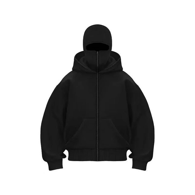 2025new Autumn/Winter Women's Balaclava Y2K Gothic Harajuku Winter New Hooded Sportswear Women's Hooded Mask Zipper Sportswear
