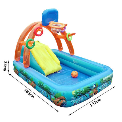 New Water Slide Children Fun Lawn Water Slides Iatables Pools Ring Tosses Game For Kids Summer Slide Set Backyard Outdoor Toys