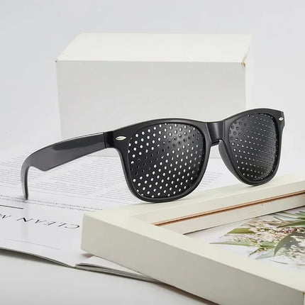 Men And Women Improving Vision Anti Myopia Astigmatism Glasses With Holes For Correcting Fatigue Pinhole Glasses