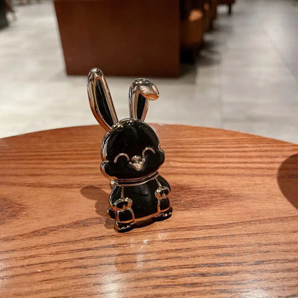 Cute ABS Bunny Finger Ring Holder Mobile Phone Holder Foldable Mobile Phone Mini Pull Rod Phone Back Sticker Pad