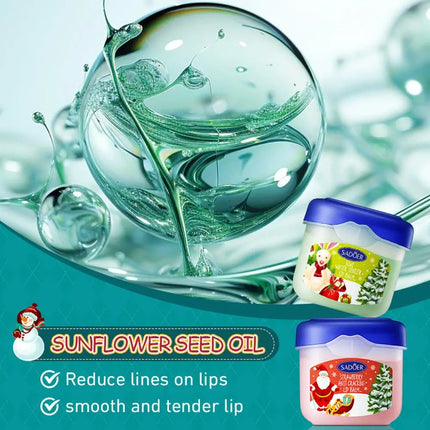 4pcs Lip Balm Christmas Gift Set Nourishing Moisturizing Anti Cracking Repair Lip Butter Plump Lipstick Holiday New Year Gift