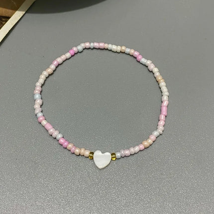 Nature shell Love Heart Bracelet for Girl Women Hand Jewelry Cute Romantic Handmade Bracelet Gift for Friend Wholesale