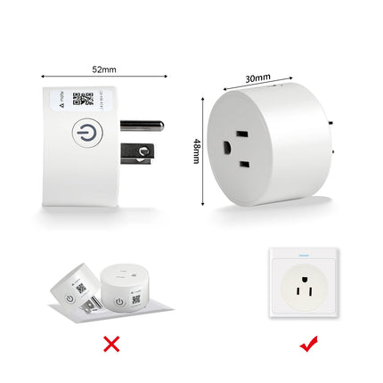 Matter Smart Home Plug Outlet Switch Relay Breaker Timer Voice Control APP Work With Alexa/Google Home/Smartthings/Home-Kit Siri