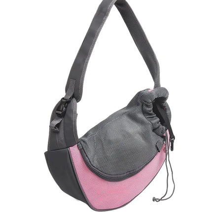 Pet Puppy Carrier S/L Mesh Oxford Single Dog Shoulder Bag Comfort Pouch Shoulder Bag Outdoor Travel Pet Sling Handbag Tote Pouch