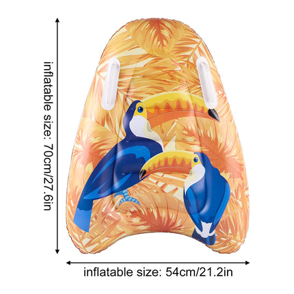 Floating Surfboard with Handle Pool Floating Bed with Clear Window Inflatable Pool Float Summer Swimming Equipment