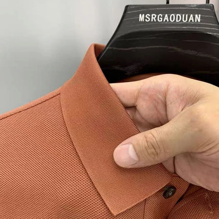 100% high-quality pure cotton men's summer polo shirt. Popular business commuting style, breathable, cozy, exquisite, luxurious, embroidered.
