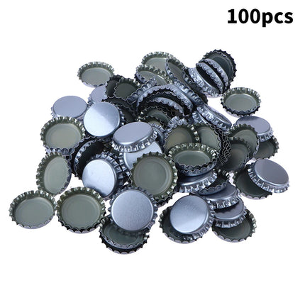 100 Pcs Crown Caps Homebrew Beer Caps Craft Beer Bottling Caps Oxygen Absorbing Seal Crown Caps for DIY Home Brewing Beer Tool